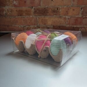 Holiday Home Carrot Patch Handcrafted Easter Eggs in Egg Carton, Multicolor